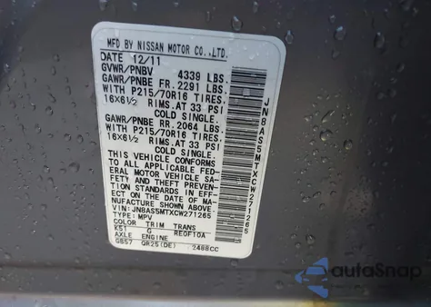 2012 Nissan Rogue S z USA, uszkodzony, nr VIN JN8AS5MTXCW271265